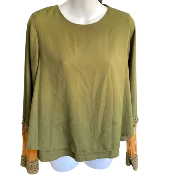 Walter Baker Olive 🫒 Green long sleeve top - Picture 1 of 4